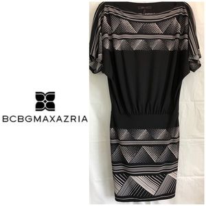 BCBGMaxAzria off Shoulder dress w/ fitted skirt